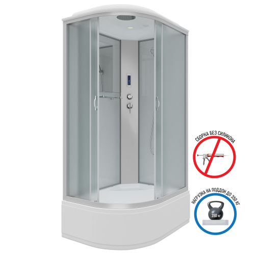 Душевая кабина Niagara Classic 23101424RP 120х80 асимметричная с крышей ориентация правая - фото 2